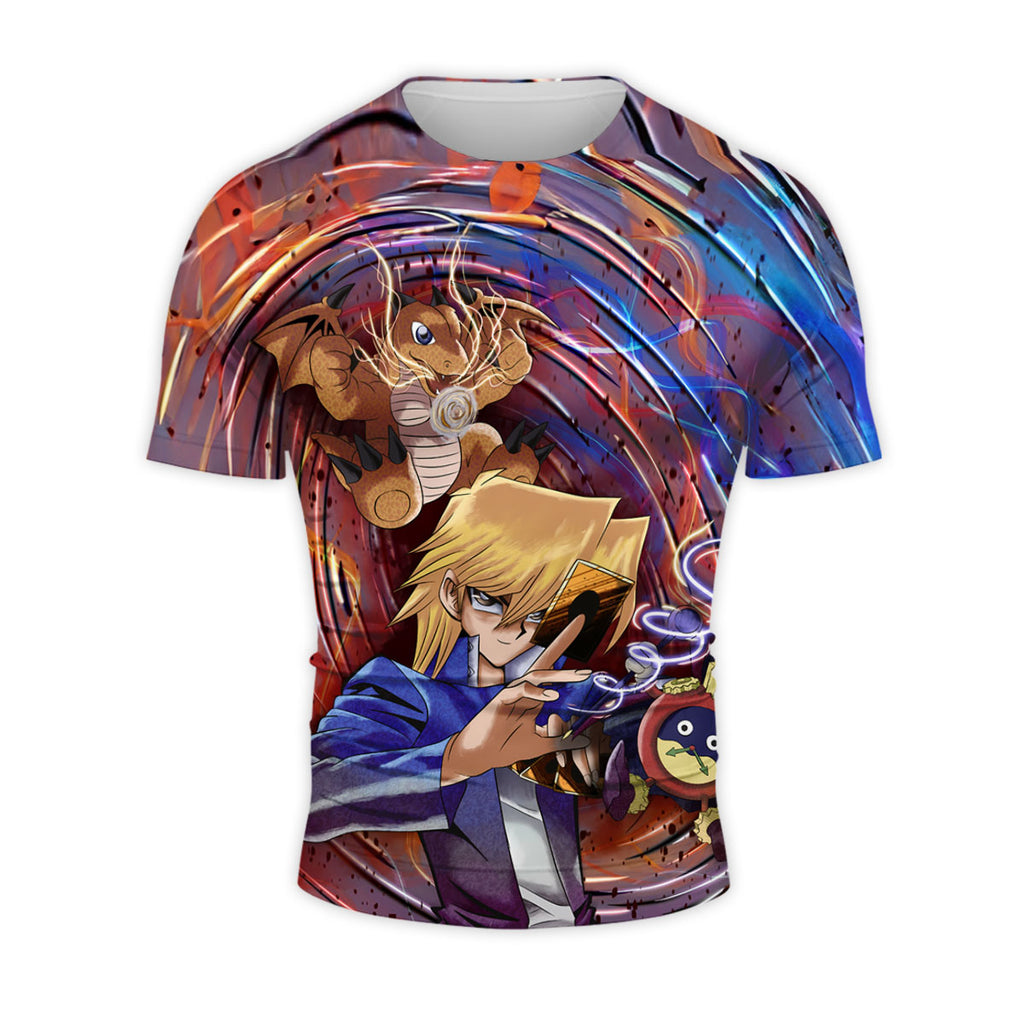 Yugioh Jonouchi With Red Dragon In Battle Anime Apparel