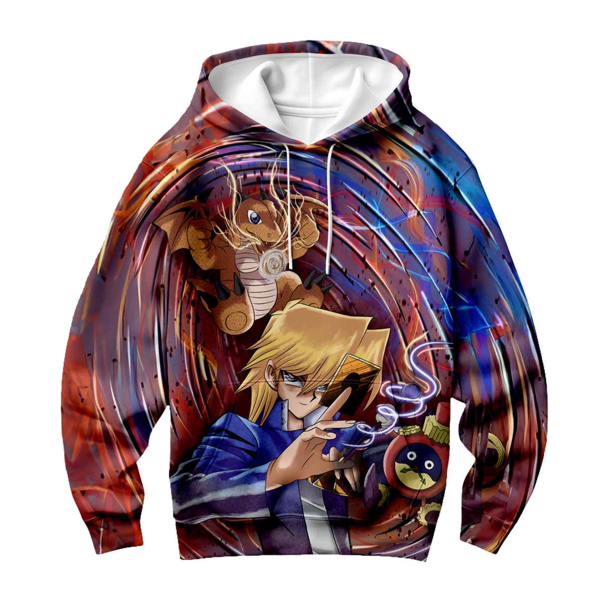 Yugioh Jonouchi With Red Dragon In Battle Anime Apparel