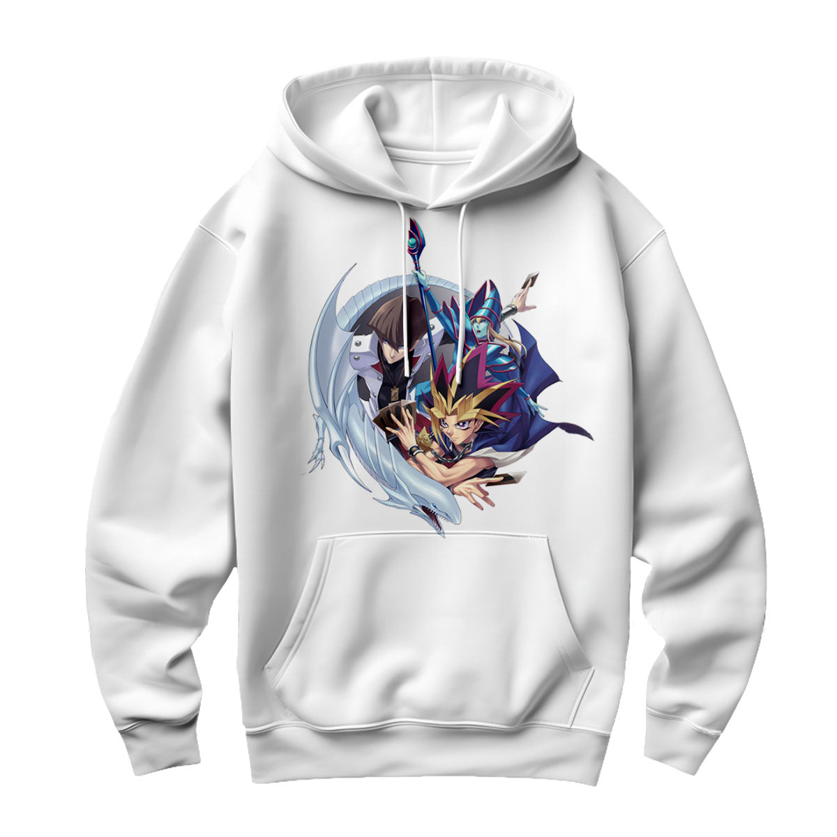 Yugioh Katsuya Jonouchi With Blueeyes White Dragon Battling Anime Apparel
