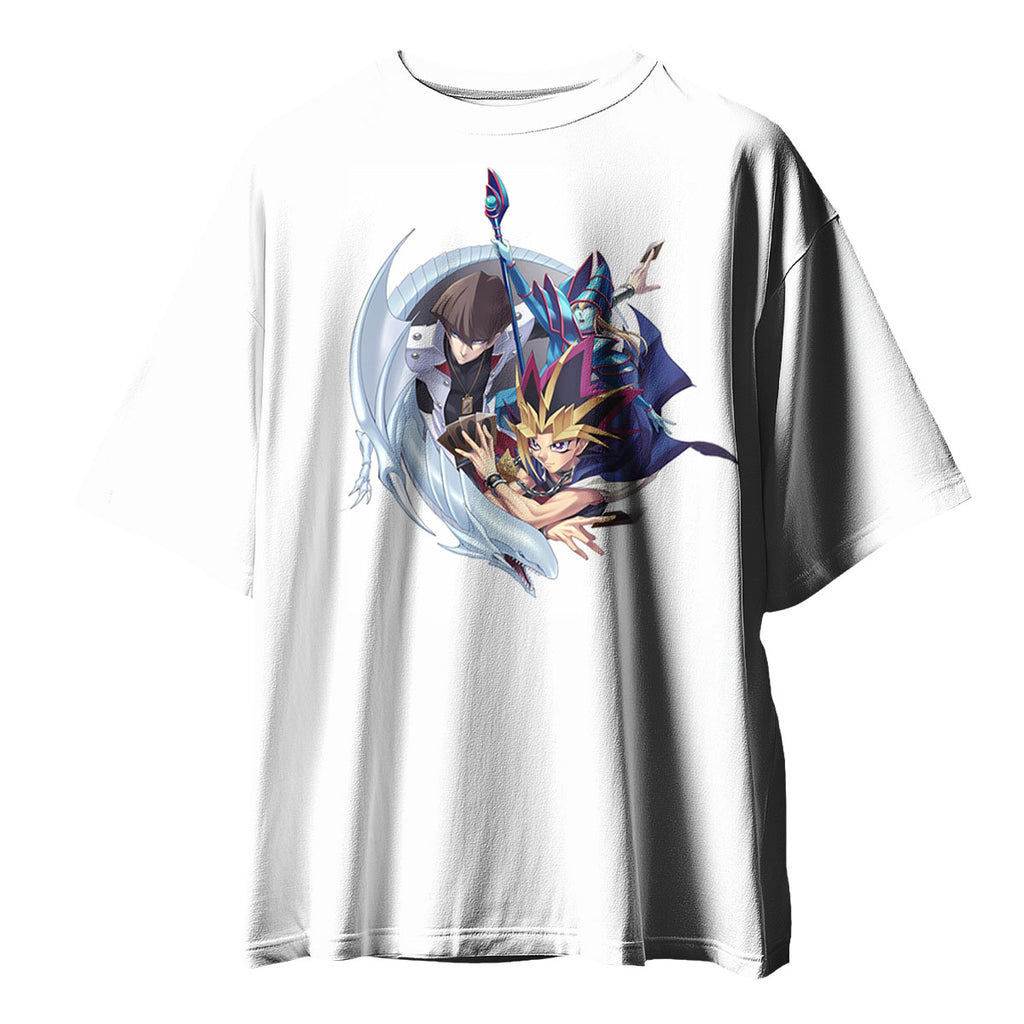 Yugioh Katsuya Jonouchi With Blueeyes White Dragon Battling Anime Apparel
