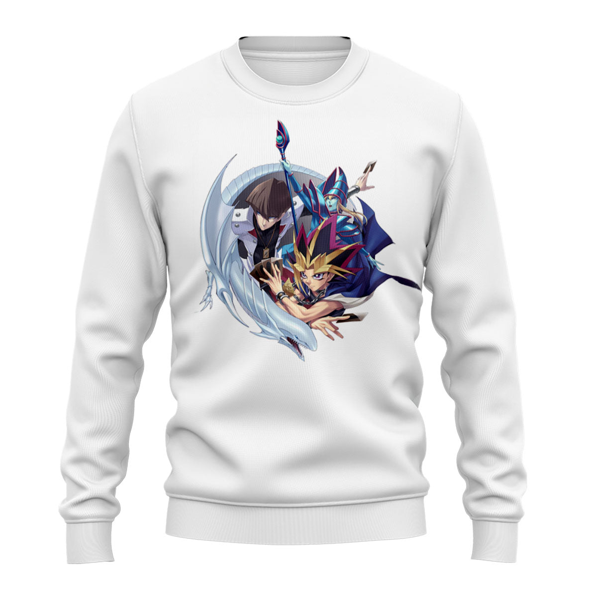 Yugioh Katsuya Jonouchi With Blueeyes White Dragon Battling Anime Apparel