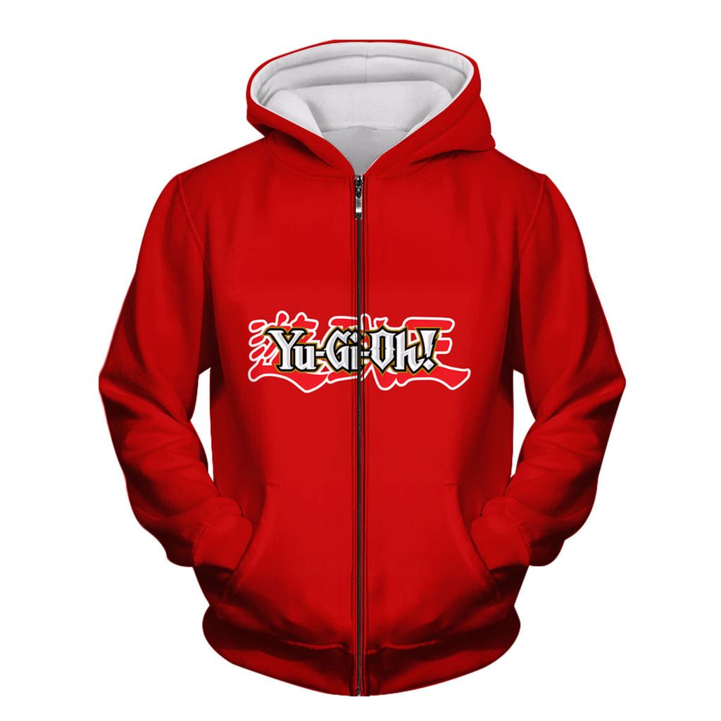 Yugioh Logo On Red Background Anime Apparel
