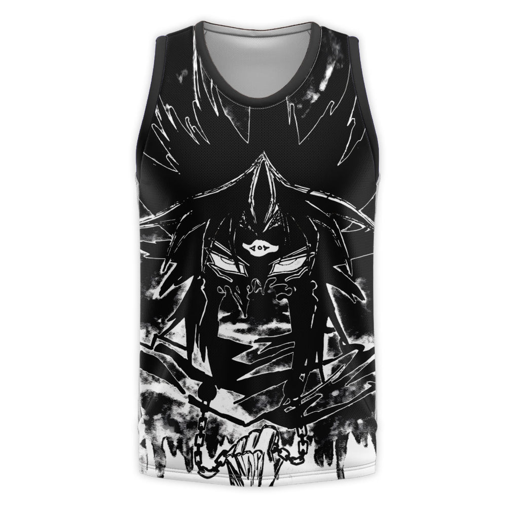 Yugioh Marik Ishtar Black And White Character Illustration Anime Apparel