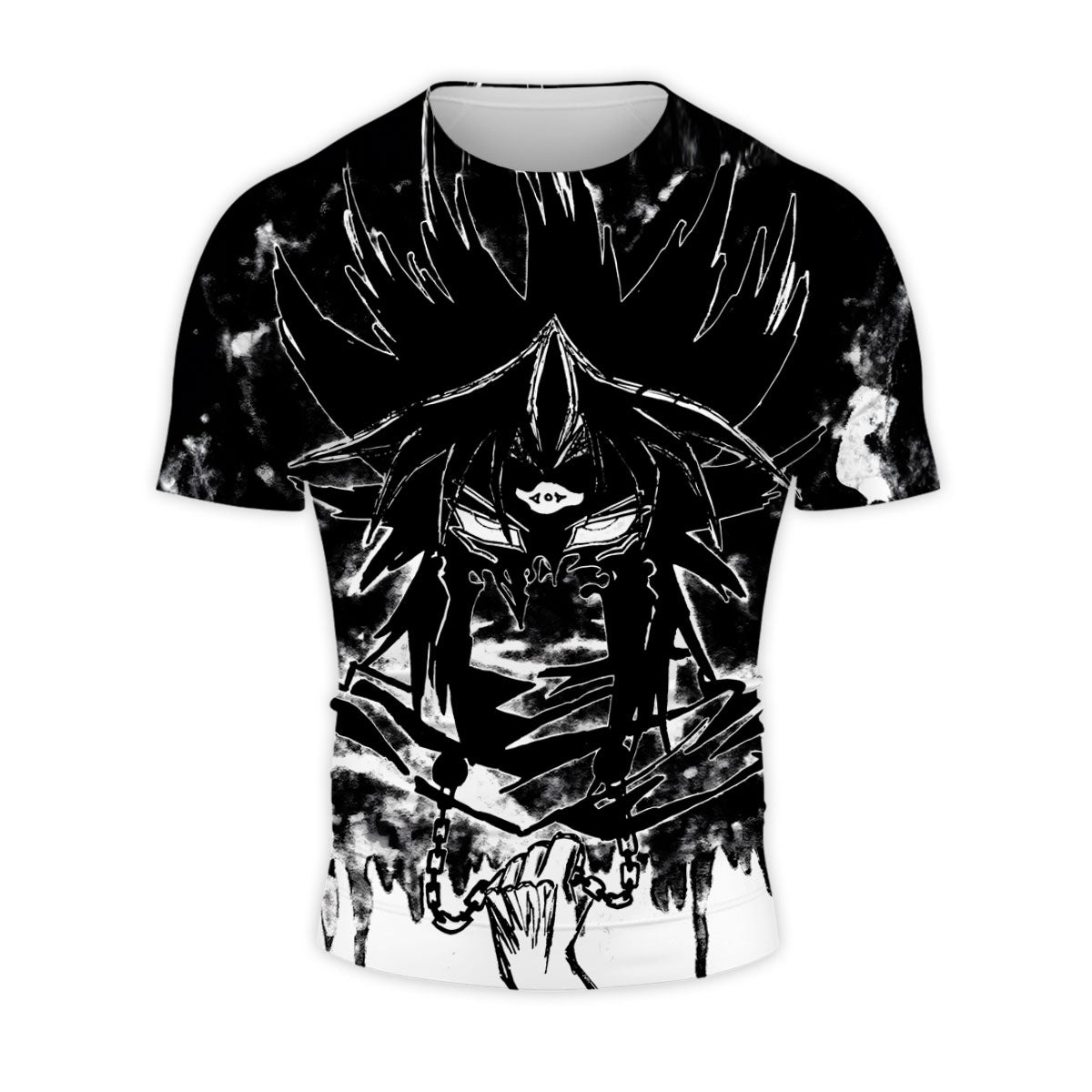 Yugioh Marik Ishtar Black And White Character Illustration Anime Apparel