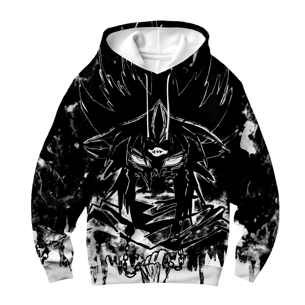 Yugioh Marik Ishtar Black And White Character Illustration Anime Apparel
