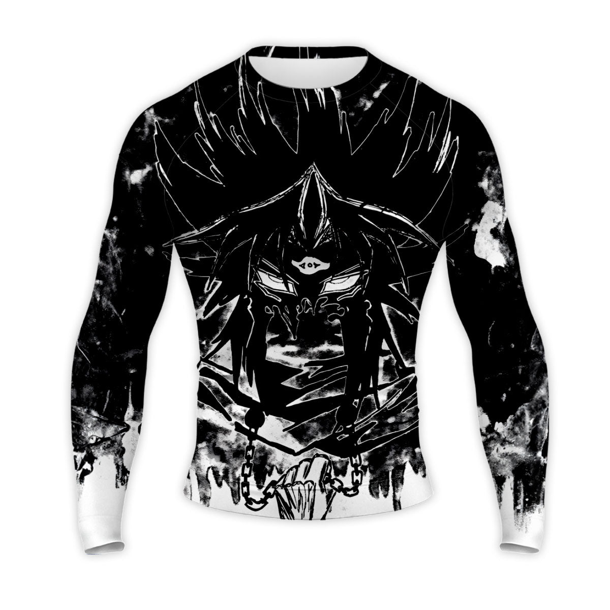 Yugioh Marik Ishtar Black And White Character Illustration Anime Apparel
