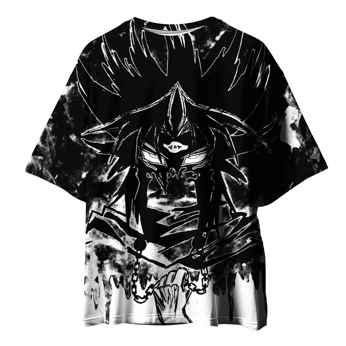 Yugioh Marik Ishtar Black And White Character Illustration Anime Apparel