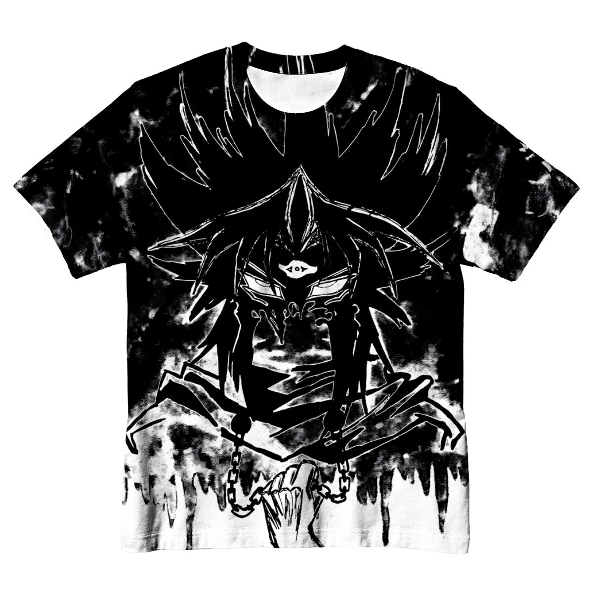 Yugioh Marik Ishtar Black And White Character Illustration Anime Apparel