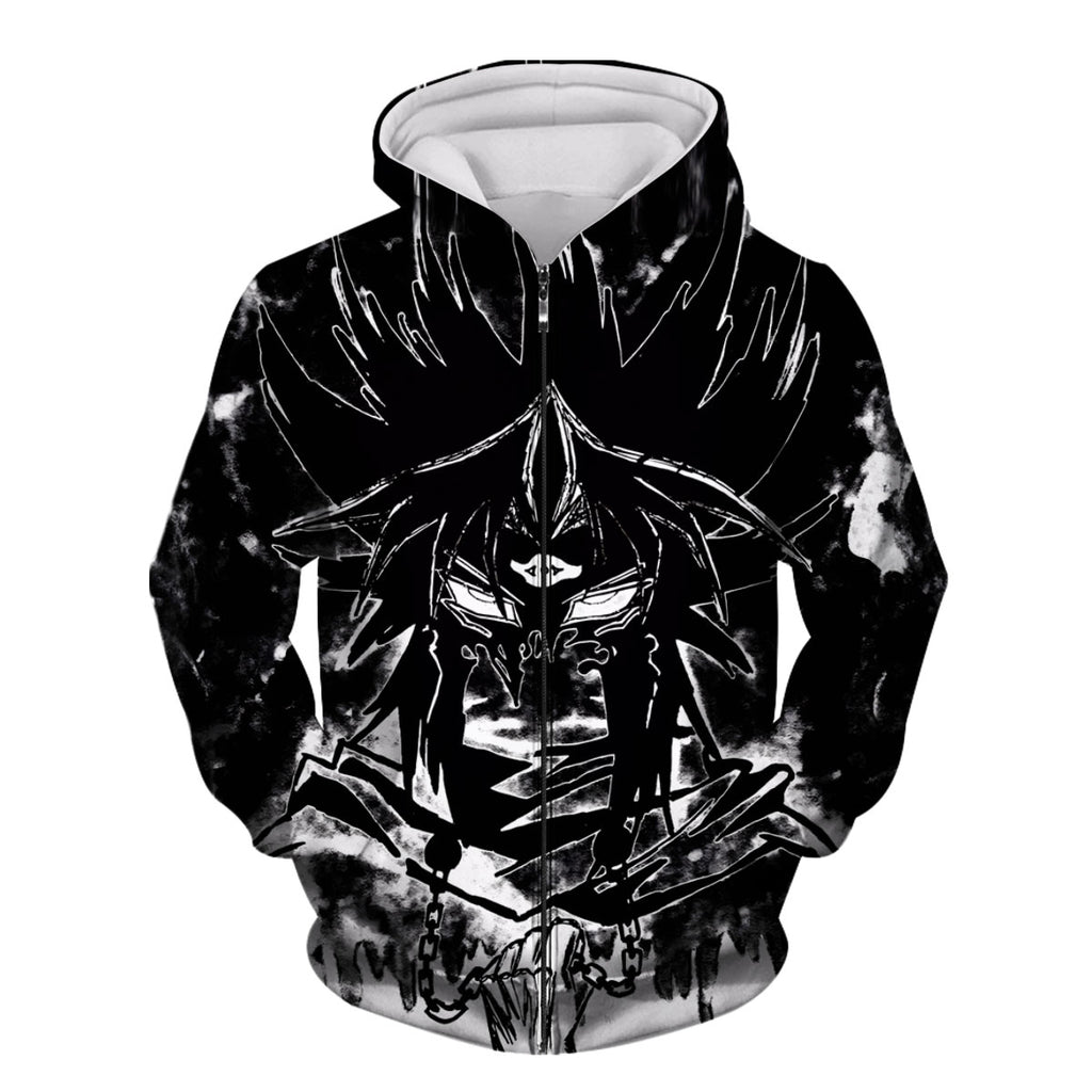 Yugioh Marik Ishtar Black And White Character Illustration Anime Apparel