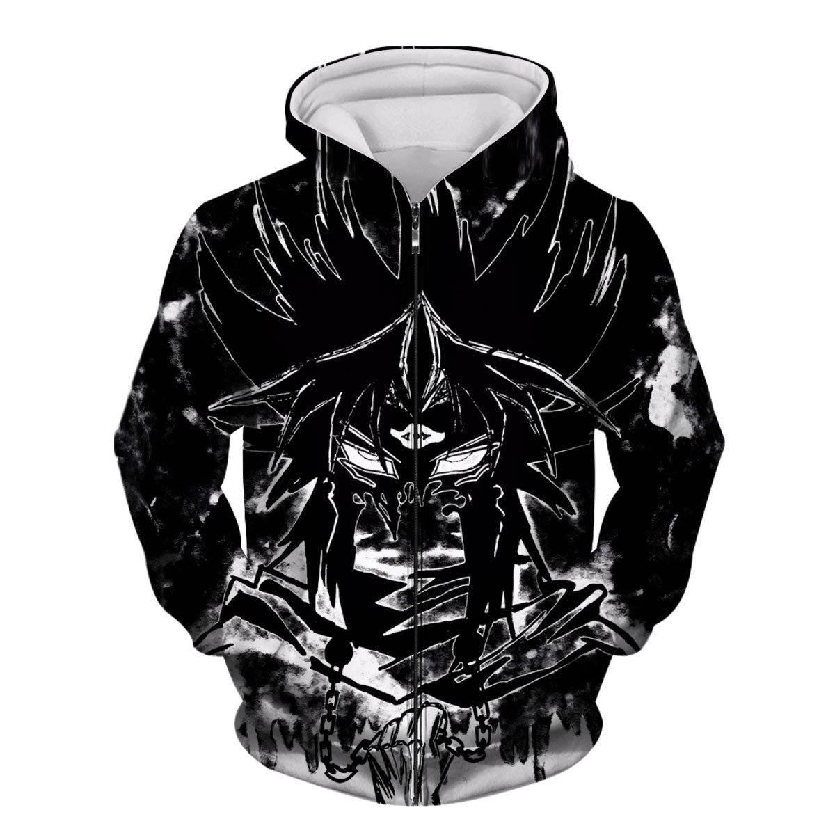 Yugioh Marik Ishtar Black And White Character Illustration Anime Apparel