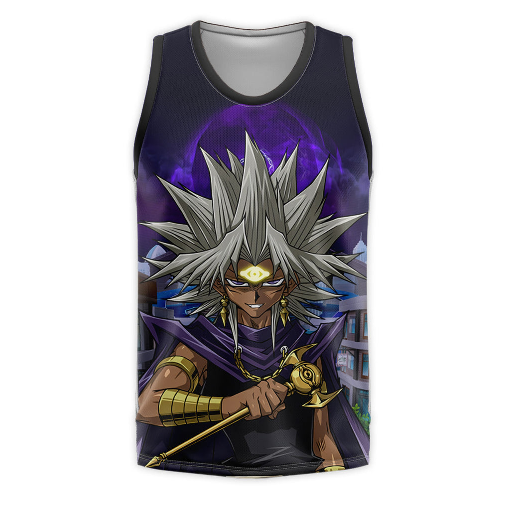 Yugioh Marik Ishtar Holding A Purple Staff Anime Apparel