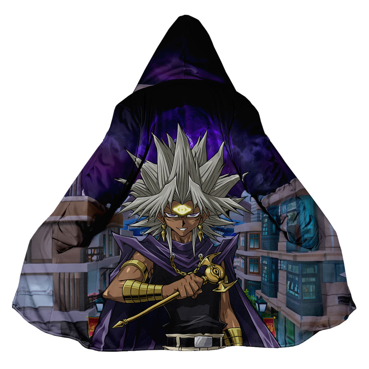 Yugioh Marik Ishtar Holding A Purple Staff Anime Apparel