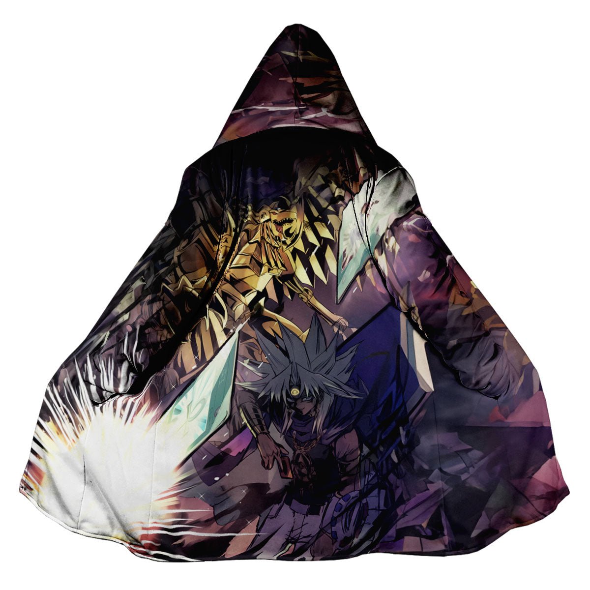 Yugioh Marik Ishtar Standing With Golden Purple Beast Anime Apparel