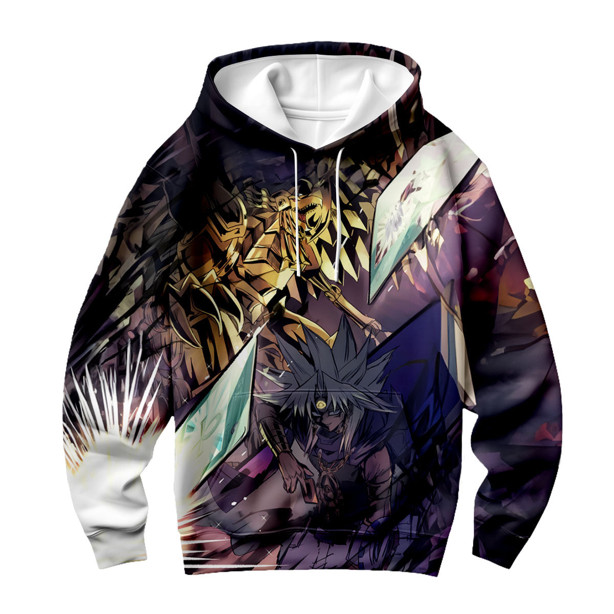 Yugioh Marik Ishtar Standing With Golden Purple Beast Anime Apparel