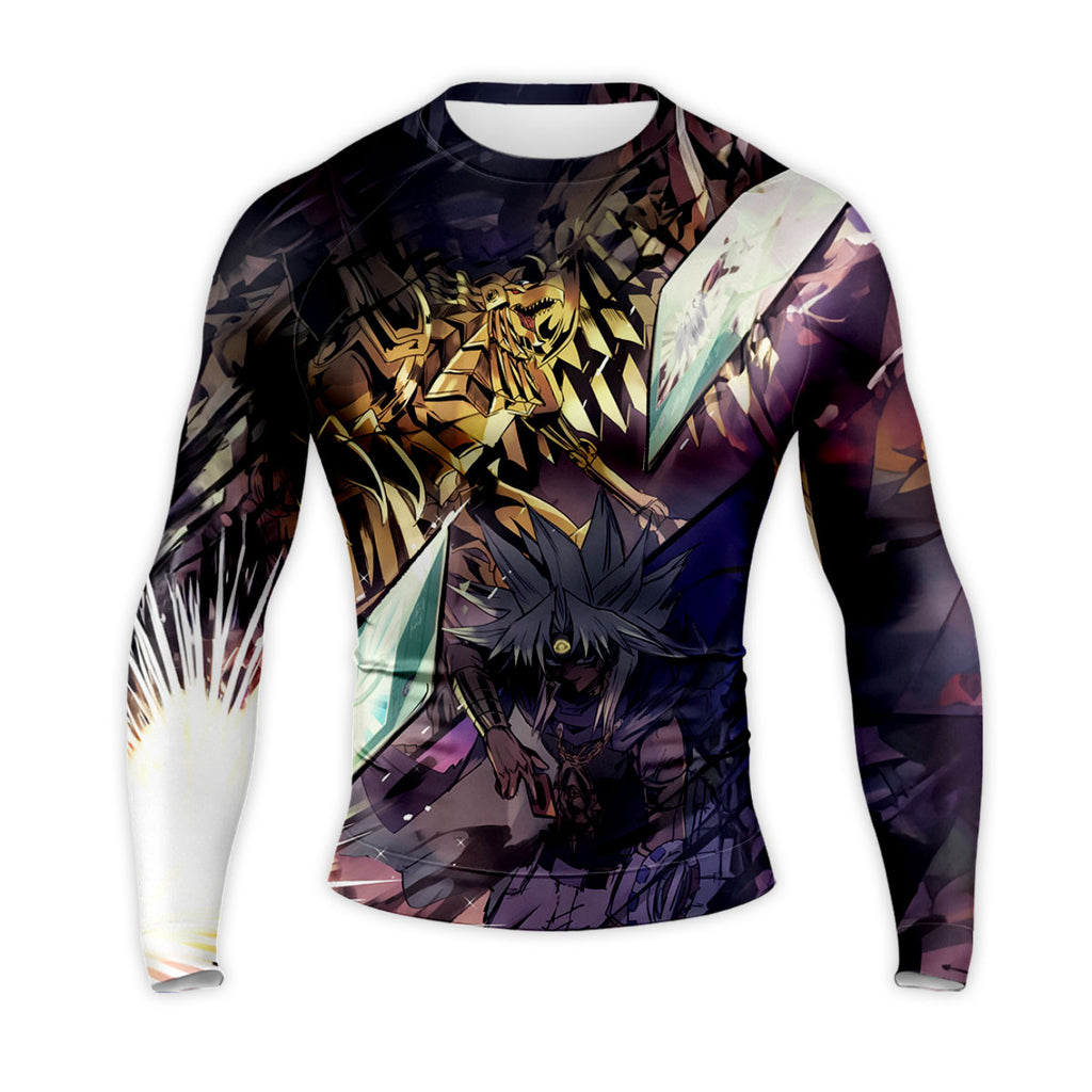 Yugioh Marik Ishtar Standing With Golden Purple Beast Anime Apparel