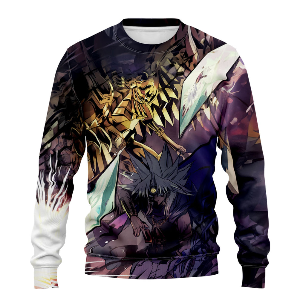 Yugioh Marik Ishtar Standing With Golden Purple Beast Anime Apparel