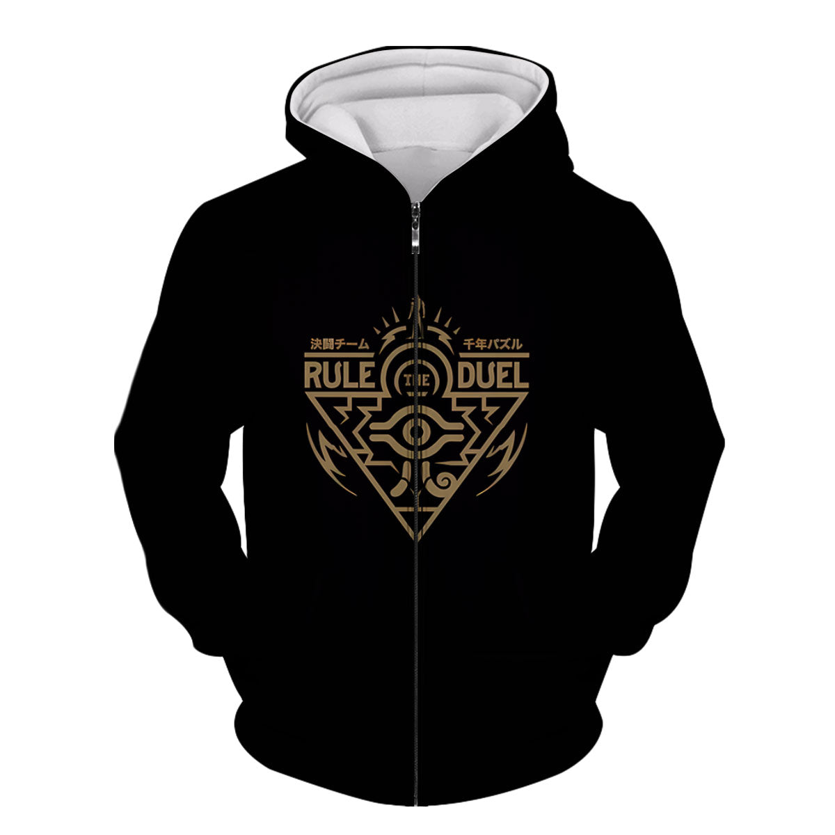 Yugioh Millennium Eye Black Gold Emblem Anime Apparel