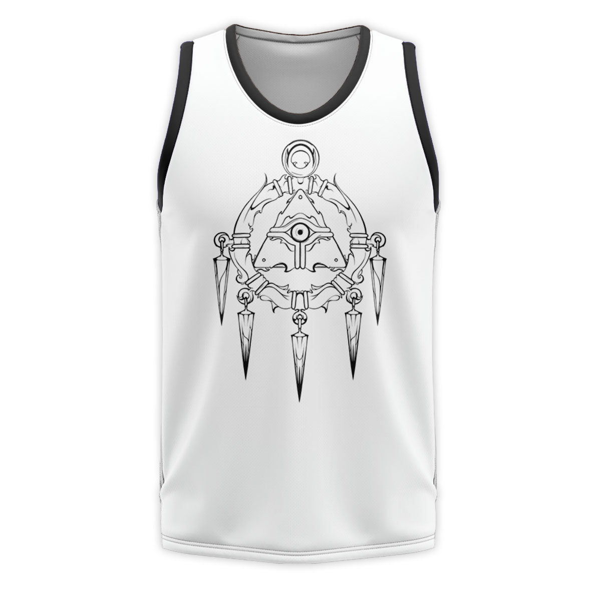 Yugioh Millennium Ring Black And White Design Anime Apparel