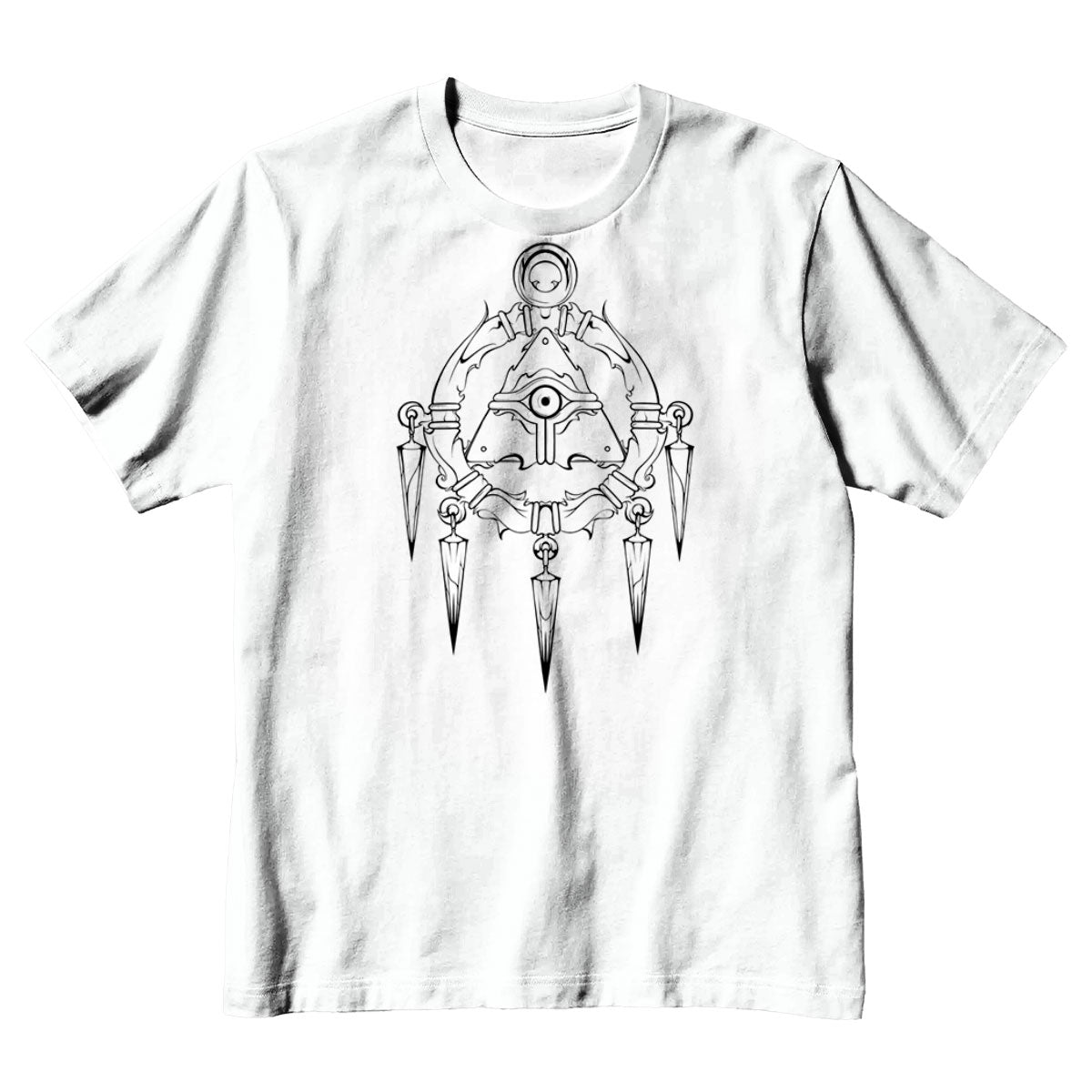 Yugioh Millennium Ring Black And White Design Anime Apparel