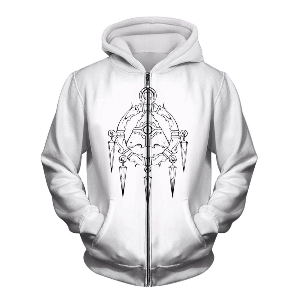 Yugioh Millennium Ring Black And White Design Anime Apparel