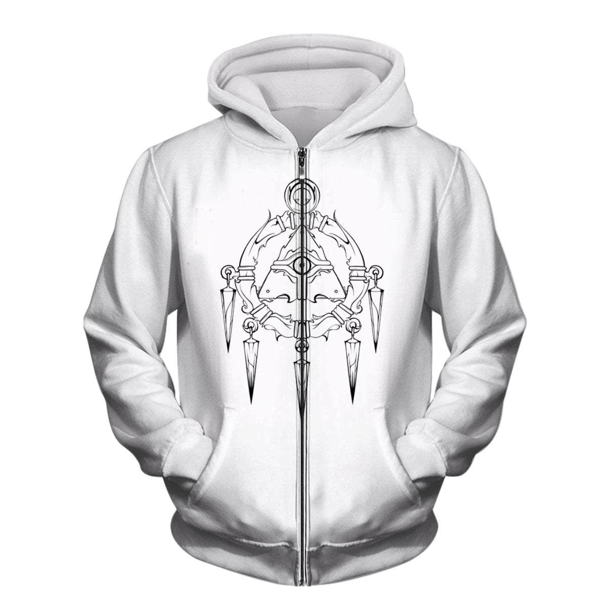 Yugioh Millennium Ring Black And White Design Anime Apparel