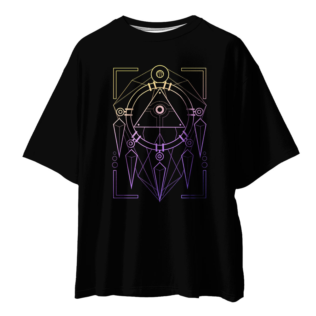 Yugioh Millennium Ring Black Purple Geometric Pattern Design Anime Apparel