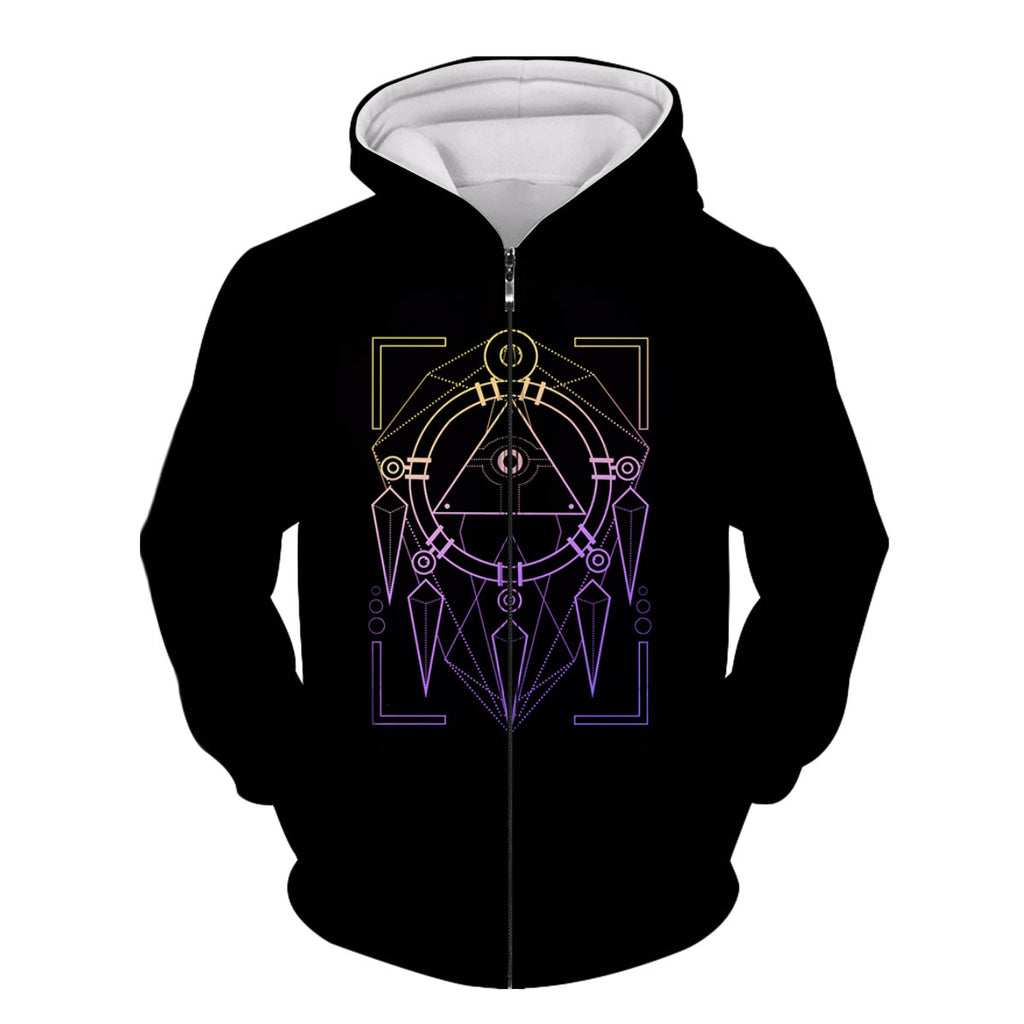 Yugioh Millennium Ring Black Purple Geometric Pattern Design Anime Apparel