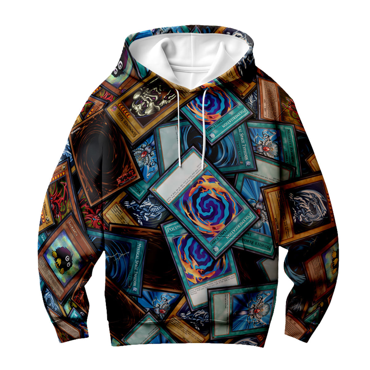 Yugioh Multicolored Trading Card Pile Anime Apparel