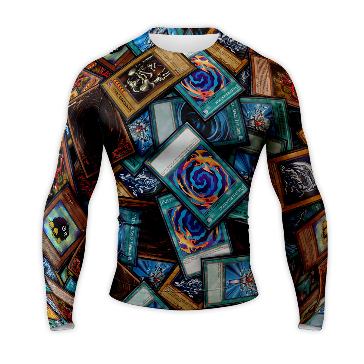 Yugioh Multicolored Trading Card Pile Anime Apparel