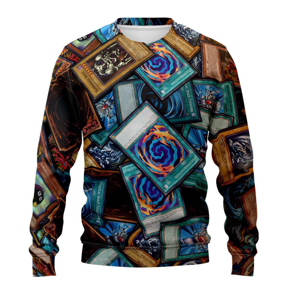 Yugioh Multicolored Trading Card Pile Anime Apparel