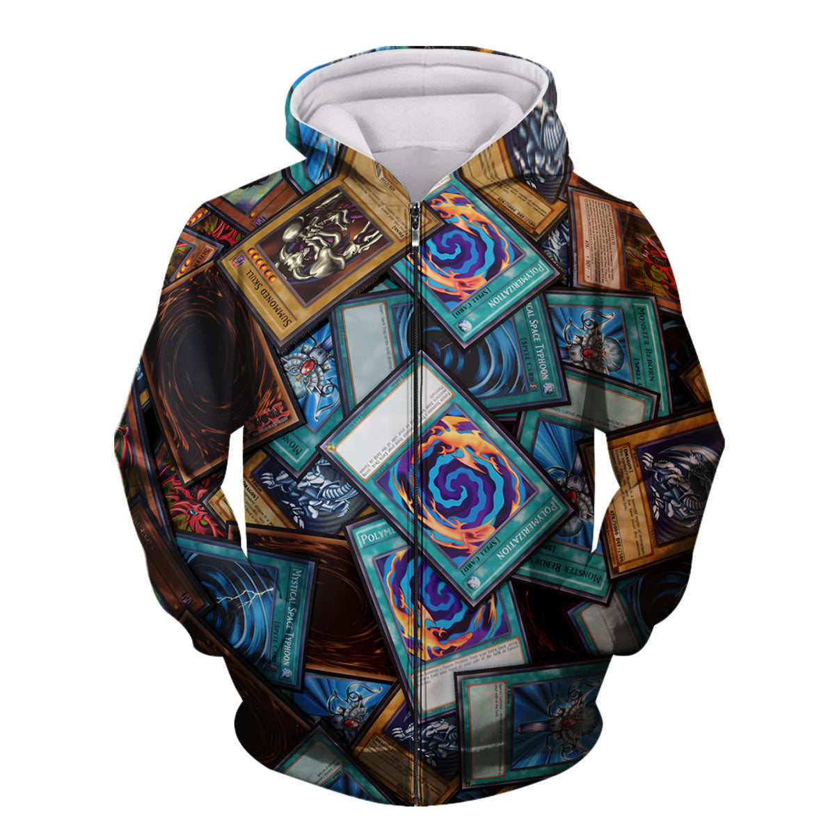 Yugioh Multicolored Trading Card Pile Anime Apparel