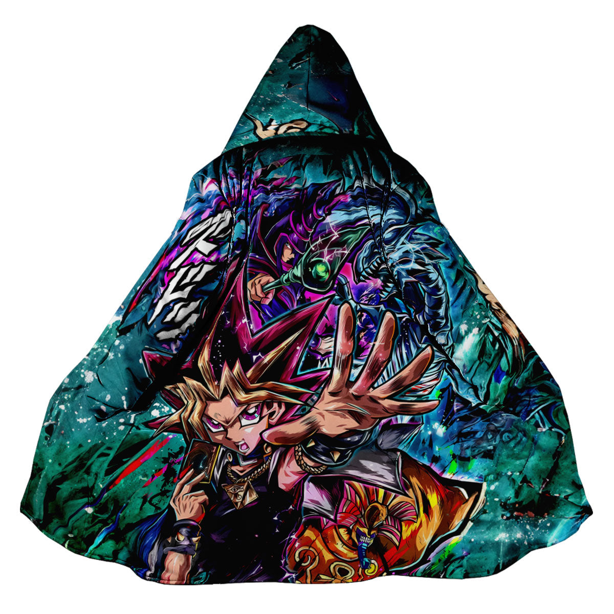 Yugioh Mysterious Green Aura Yugi In Card Battle Anime Apparel