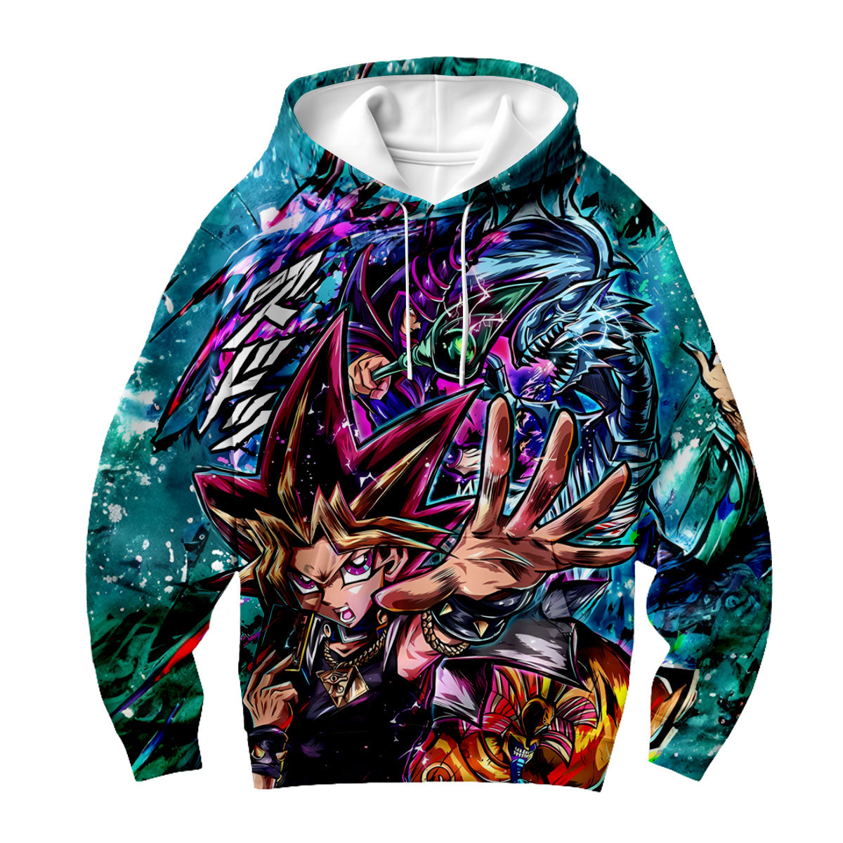 Yugioh Mysterious Green Aura Yugi In Card Battle Anime Apparel