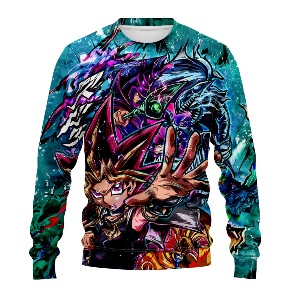 Yugioh Mysterious Green Aura Yugi In Card Battle Anime Apparel