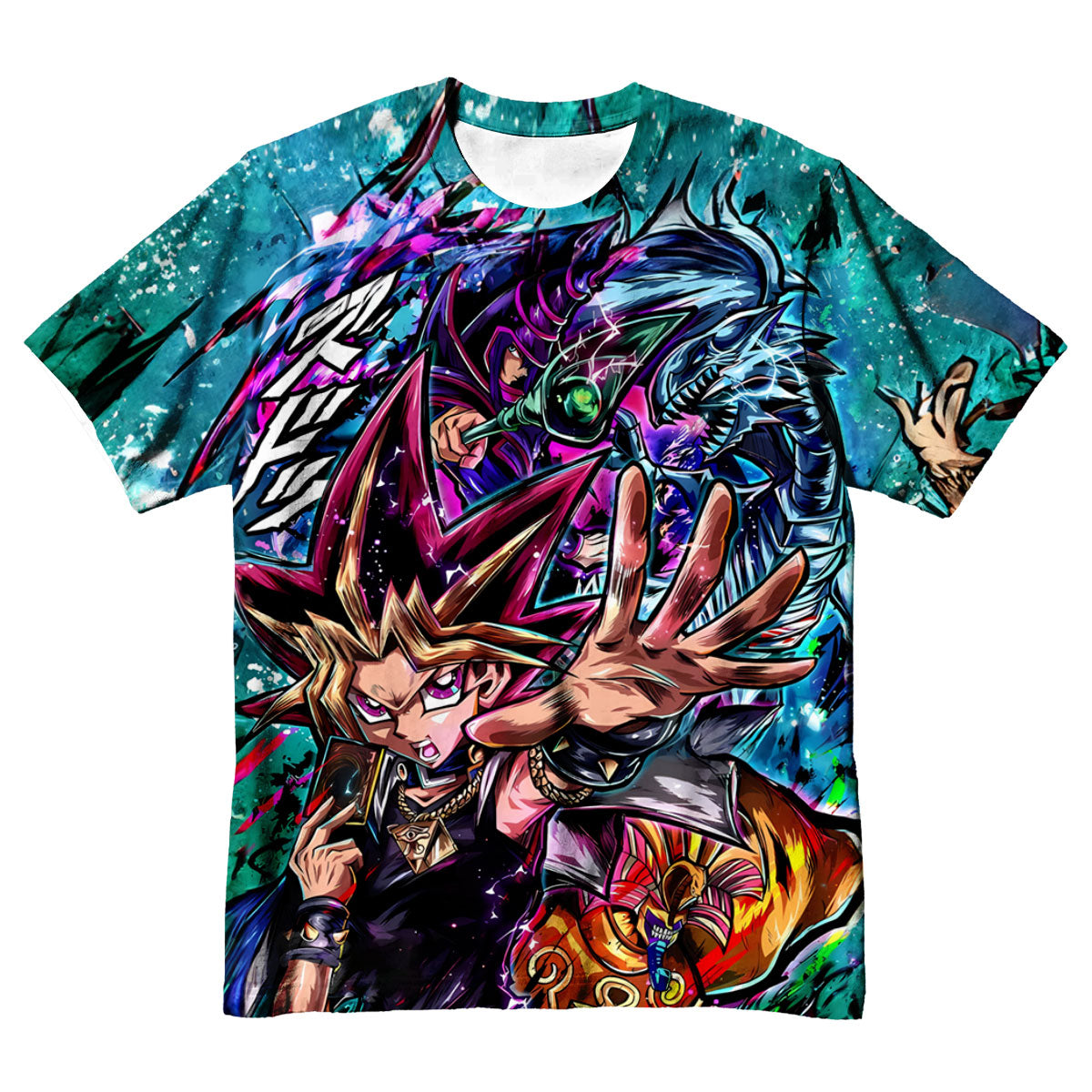 Yugioh Mysterious Green Aura Yugi In Card Battle Anime Apparel