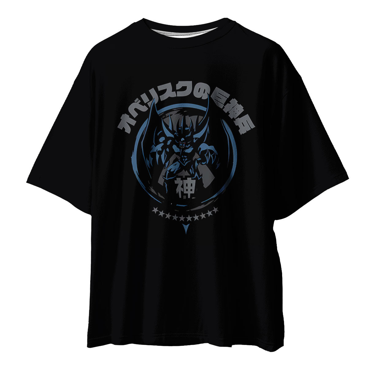 Yugioh Obelisk The Tormentor Emblem Black Blue Color Scheme Anime Apparel