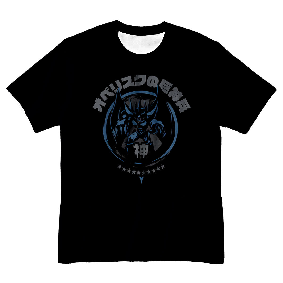 Yugioh Obelisk The Tormentor Emblem Black Blue Color Scheme Anime Apparel