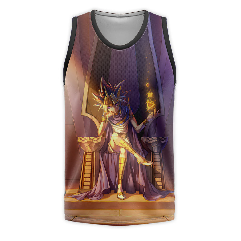 Yugioh Pharaoh Atem Sitting On Purple Throne Anime Apparel