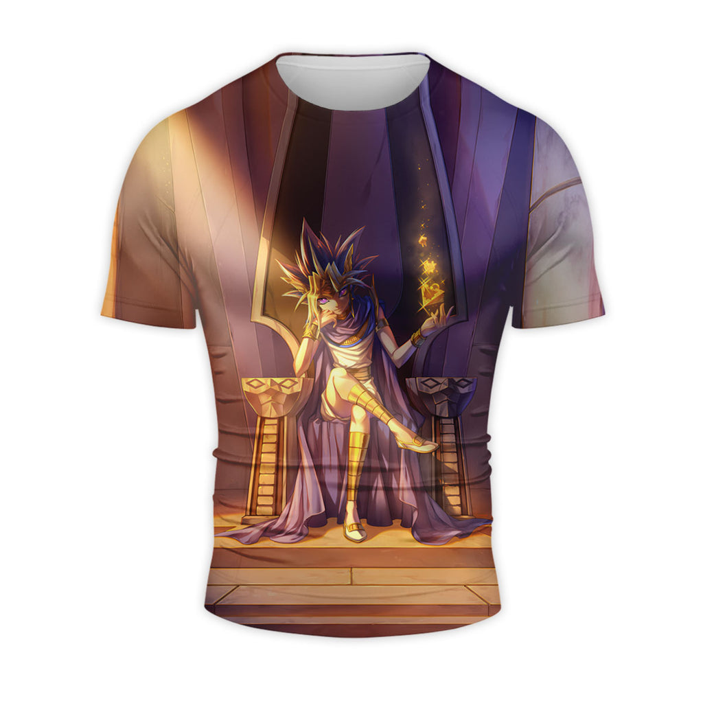 Yugioh Pharaoh Atem Sitting On Purple Throne Anime Apparel