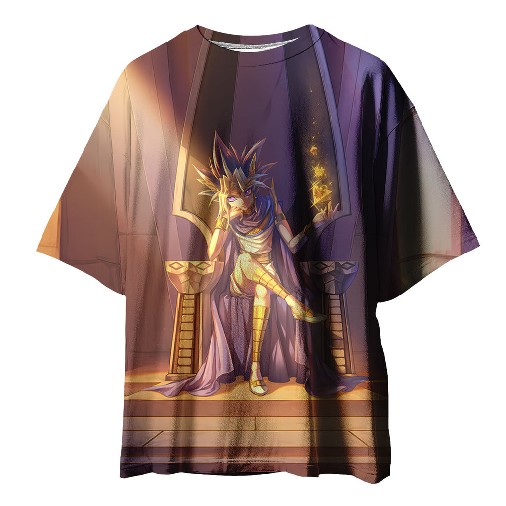 Yugioh Pharaoh Atem Sitting On Purple Throne Anime Apparel