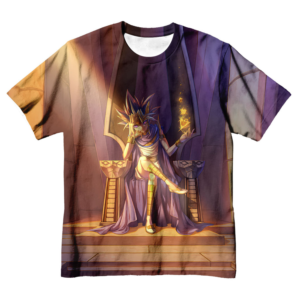 Yugioh Pharaoh Atem Sitting On Purple Throne Anime Apparel