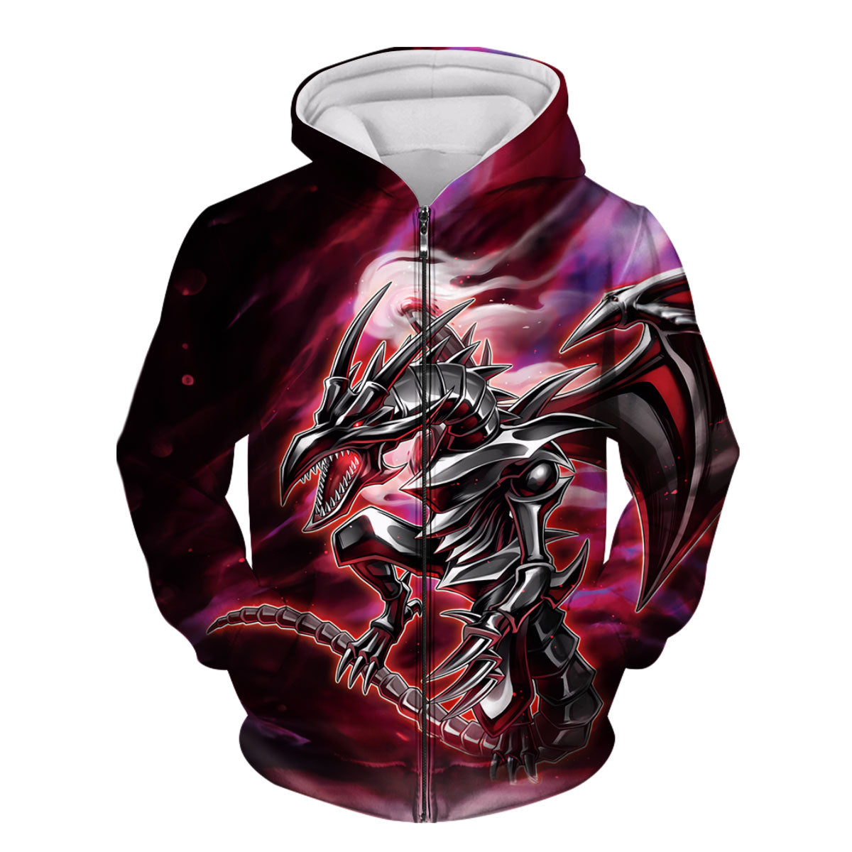 Yugioh Redeyes Black Dragon Dark Red And Purple Anime Apparel