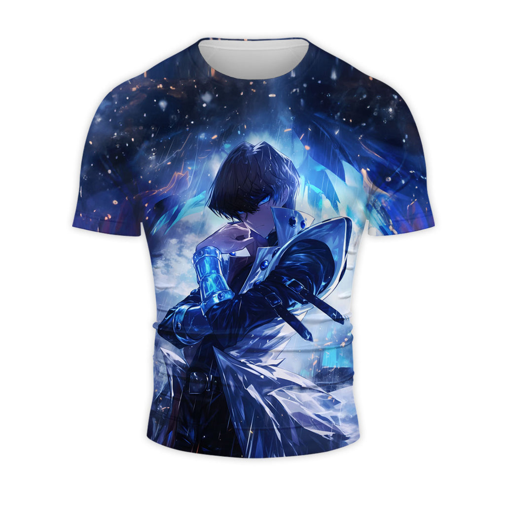 Yugioh Seto Kaiba Surrounded By Blue Glowing Aura Anime Apparel