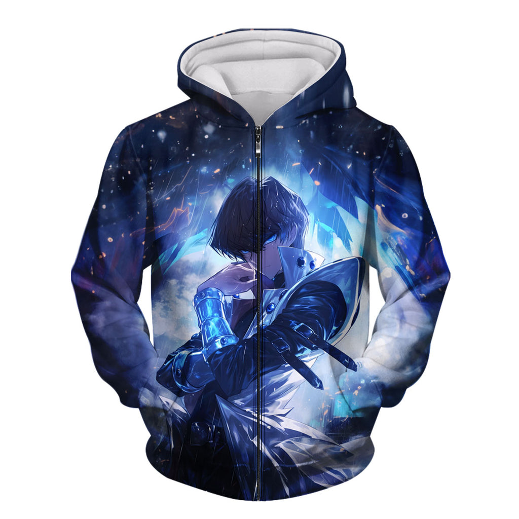 Yugioh Seto Kaiba Surrounded By Blue Glowing Aura Anime Apparel