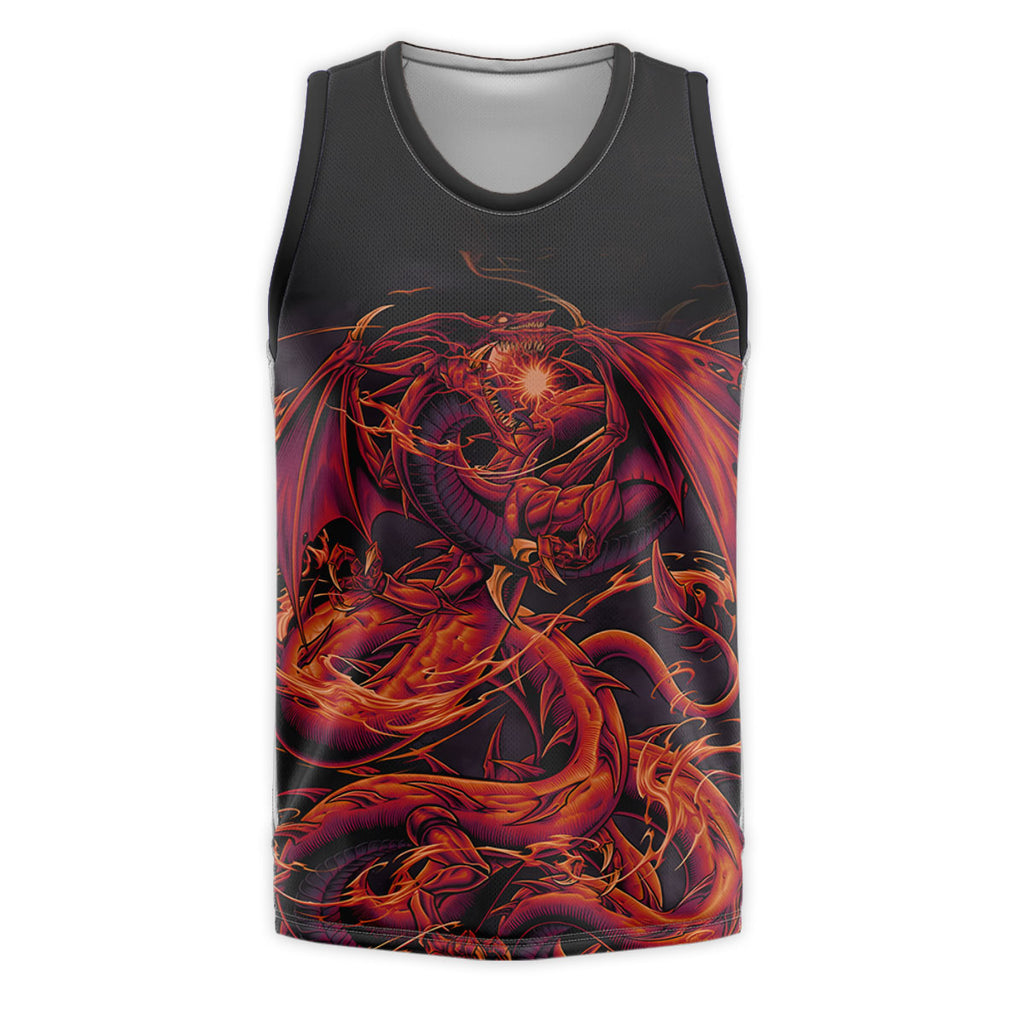 Yugioh Slifer The Sky Dragon Coiled In Crimson Aura Anime Apparel