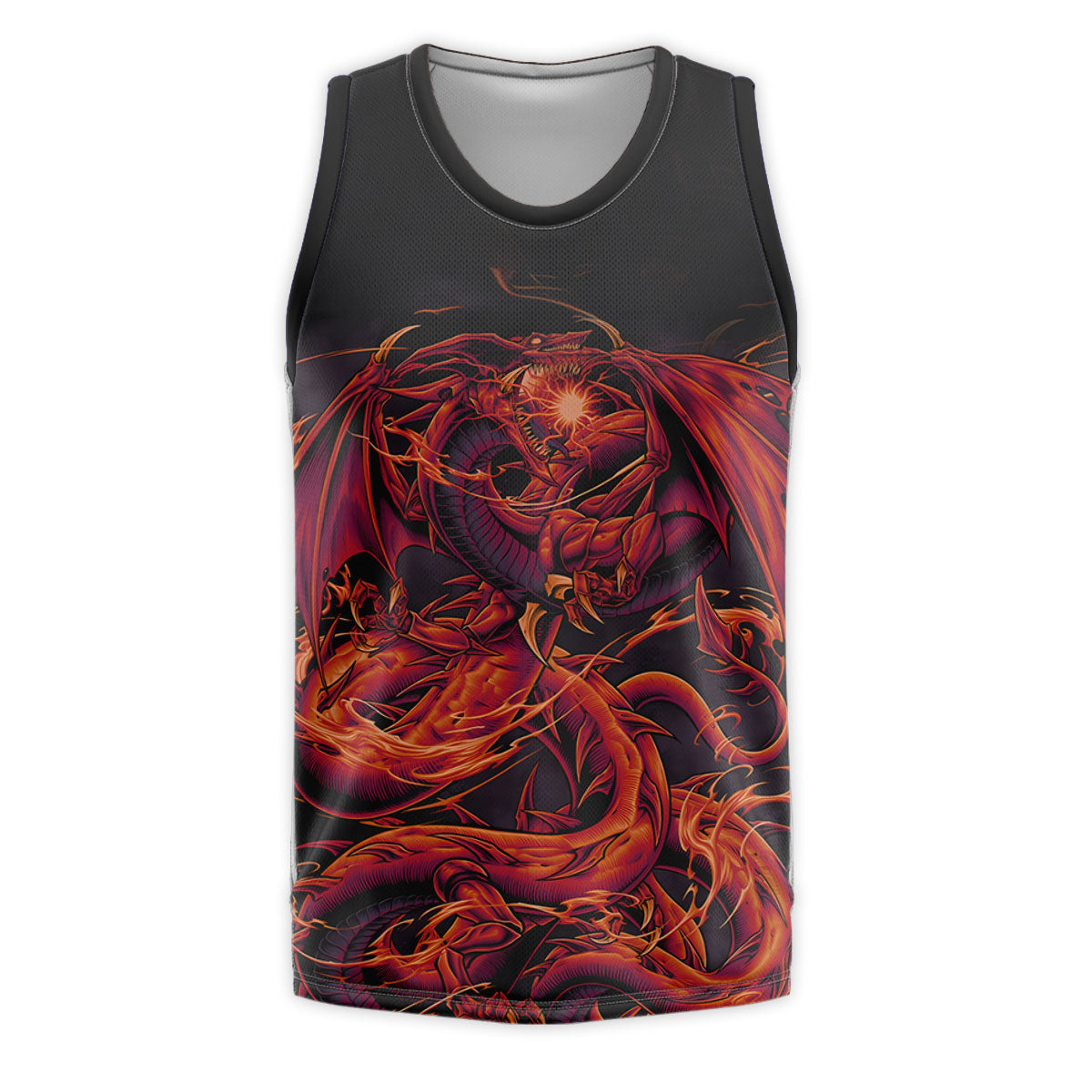 Yugioh Slifer The Sky Dragon Coiled In Crimson Aura Anime Apparel