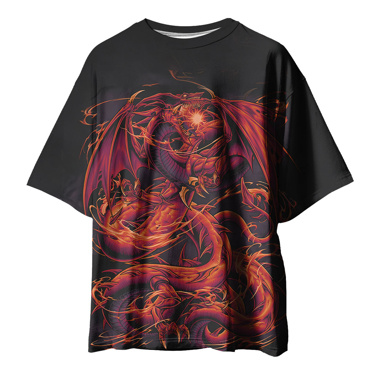 Yugioh Slifer The Sky Dragon Coiled In Crimson Aura Anime Apparel