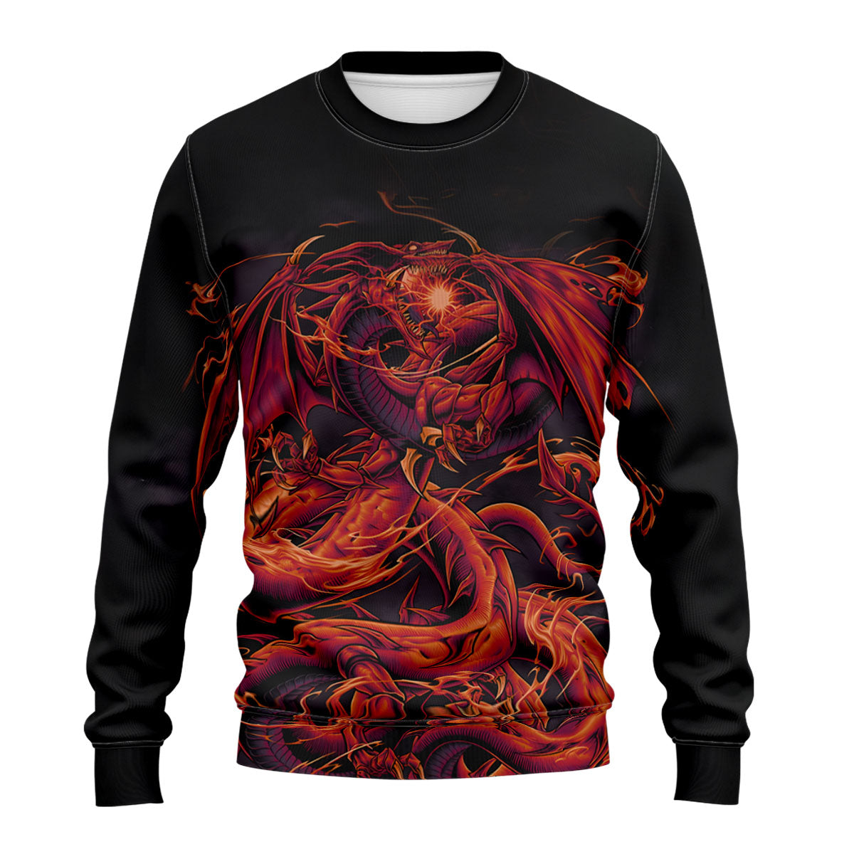 Yugioh Slifer The Sky Dragon Coiled In Crimson Aura Anime Apparel