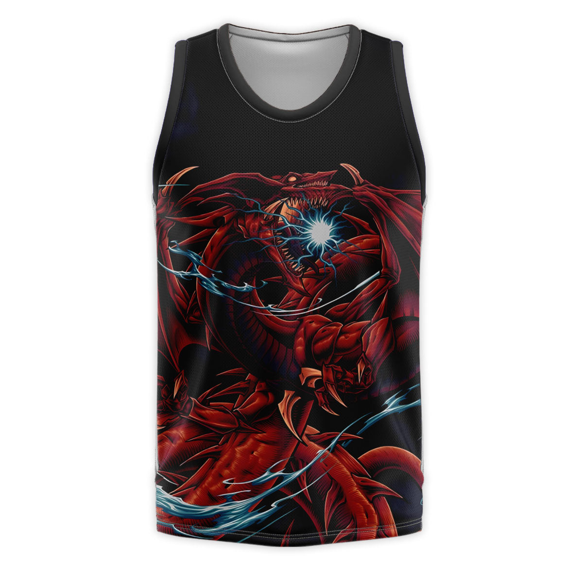 Yugioh Slifer The Sky Dragon Glowing Blue Energy Red Aura Anime Apparel