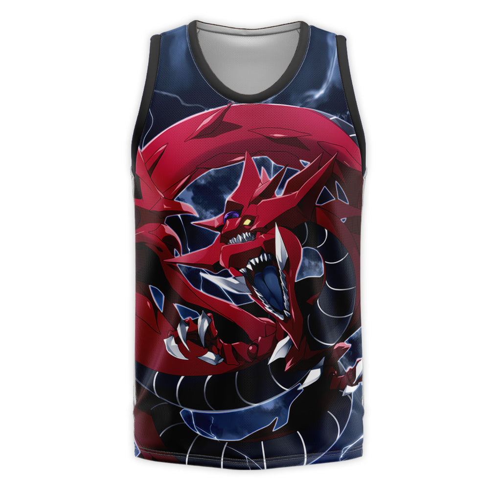 Yugioh Slifer The Sky Dragon Redblack With Lightning Anime Apparel